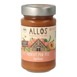 Allos Frucht Pur Fruchtaufstrich Aprikose aus vollreifen Bio Früchten