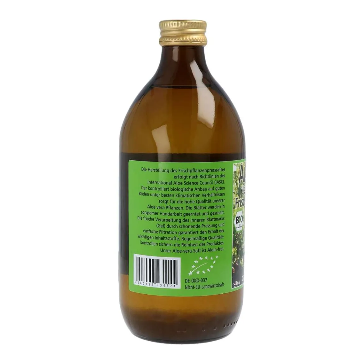 Aloe Vera Saft aus Bio Anbau - 500 ml Glasflasche