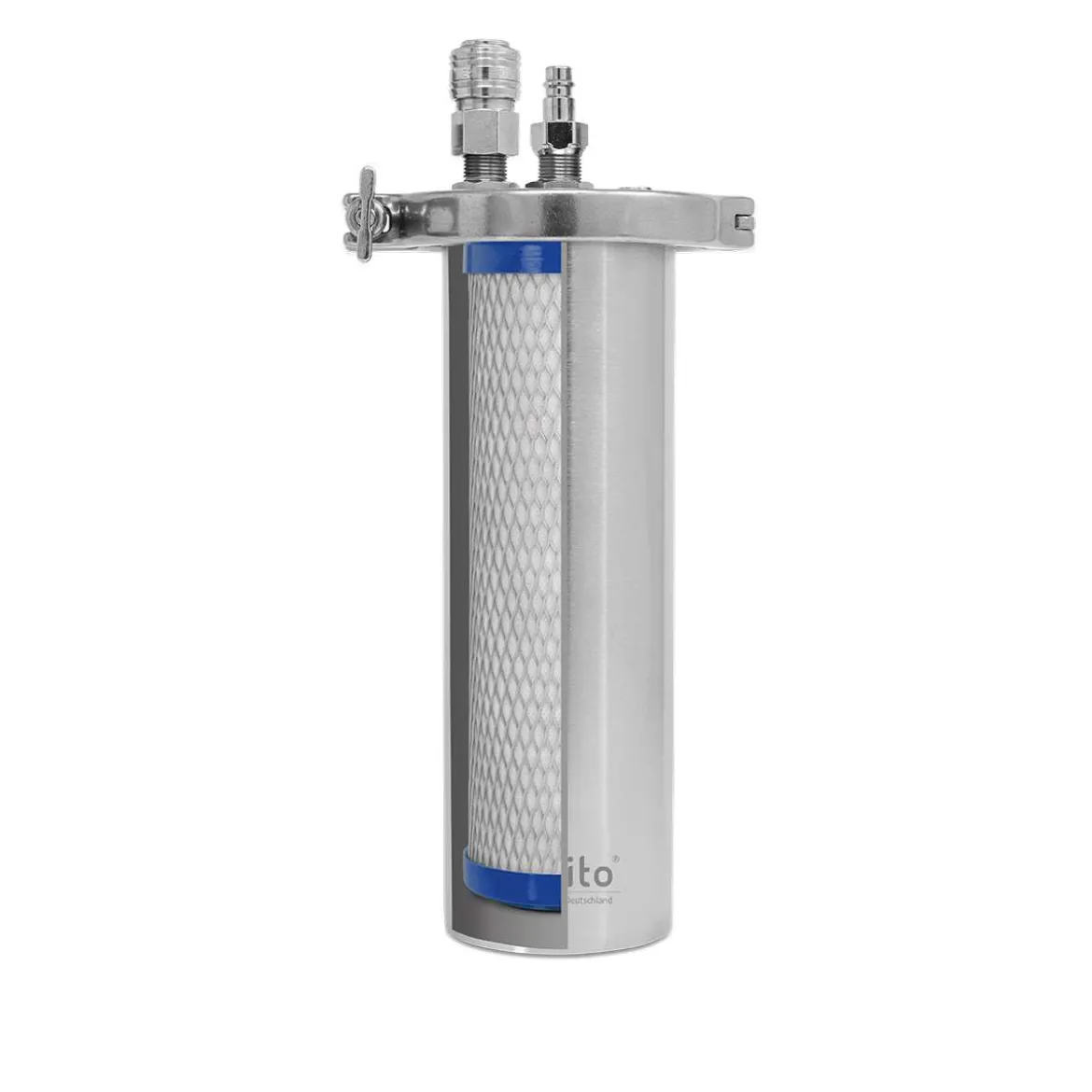Alvito Einbau-Wasserfilter INOX T aus Edelstahl