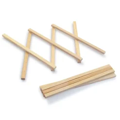 Ausklappbarer side by side Untersetzer S aus Holz