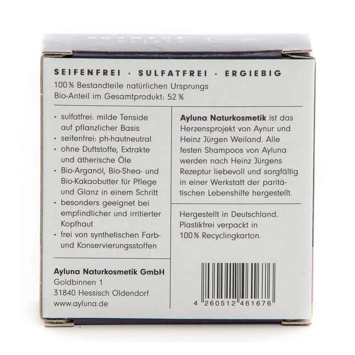 Ayluna festes Shampoo sensitiv - ohne Sulfate & Mikroplastik