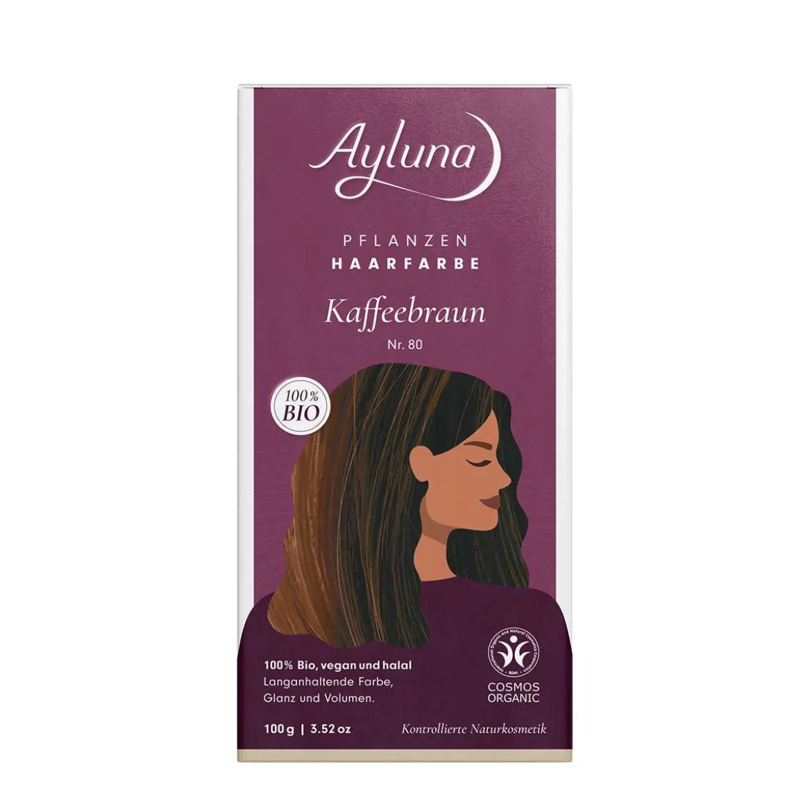 Ayluna Kaffeebraun - Haare pflanzlich dunkelbraun färben