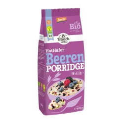 Bauckhof Hot Hafer Porridge - Haferbrei mit 19% Beeren - fruchtig & glutenfrei