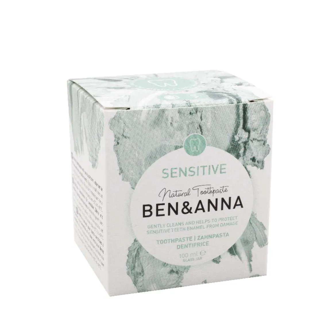 Ben & Anna Zahnpasta Sensitive ohne Fluorid im Glastiegel