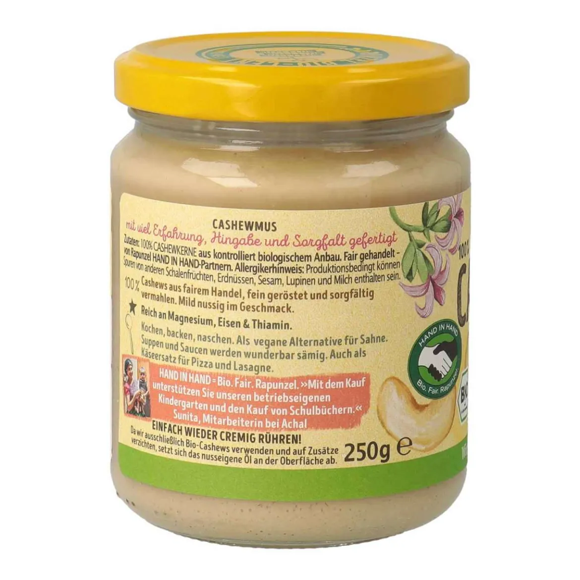 Bio Cashewmus nussig und natürlich auf Brot & Brötchen genießen