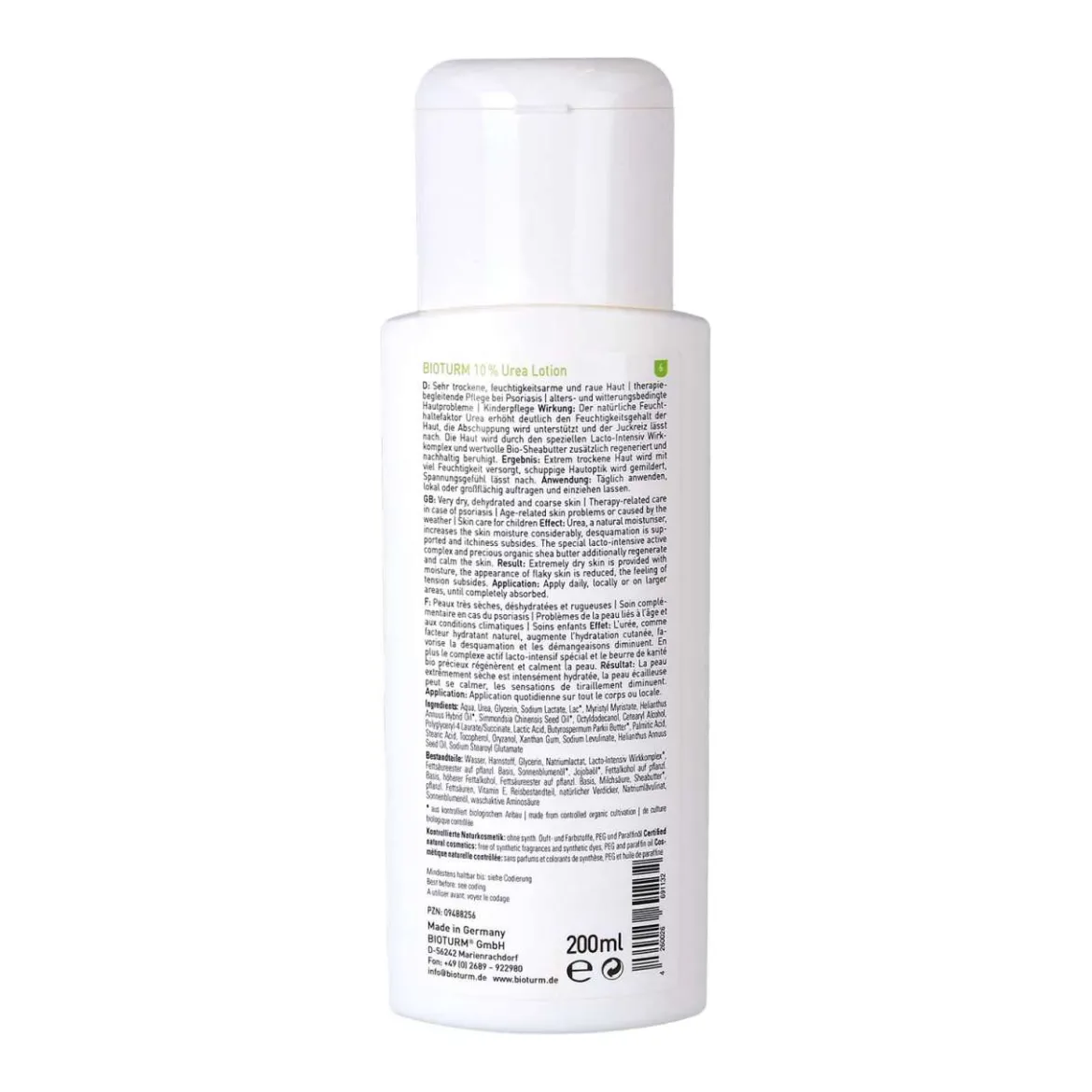Bioturm 10% Urea Lotion - Feuchtigkeitsspendende Bio Körperlotion