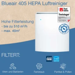 Blueair 405 HEPA Luftreiniger ohne Ozon für Reinluft