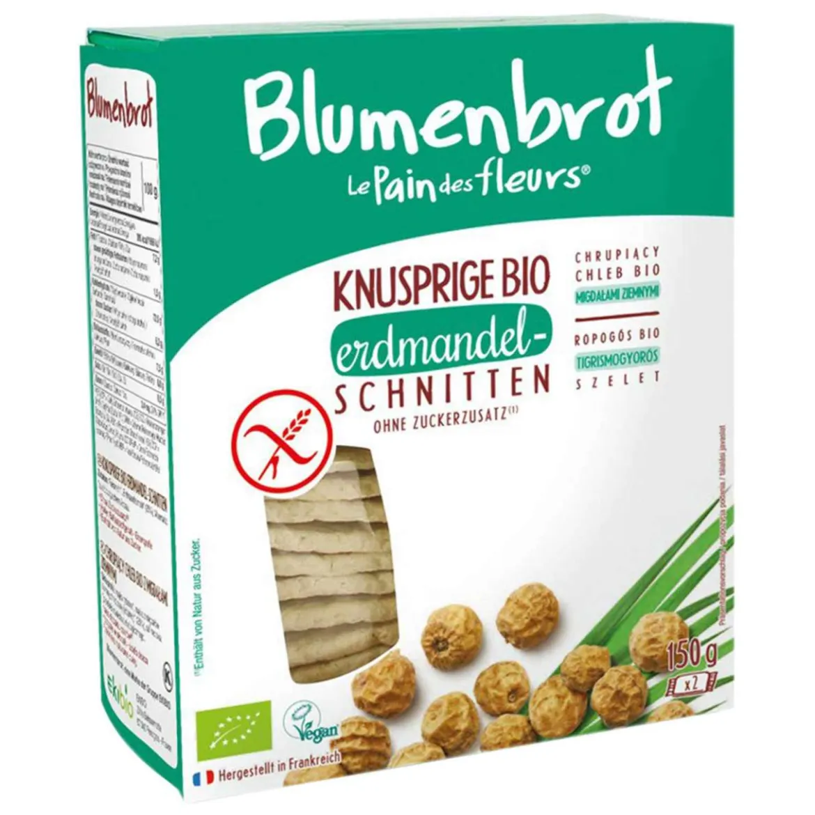 Blumenbrot Erdmandel: Nussiges Bio Knusperbrot glutenfrei