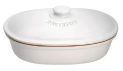 Brottopf aus Ton oval und mit Deckel kaufen