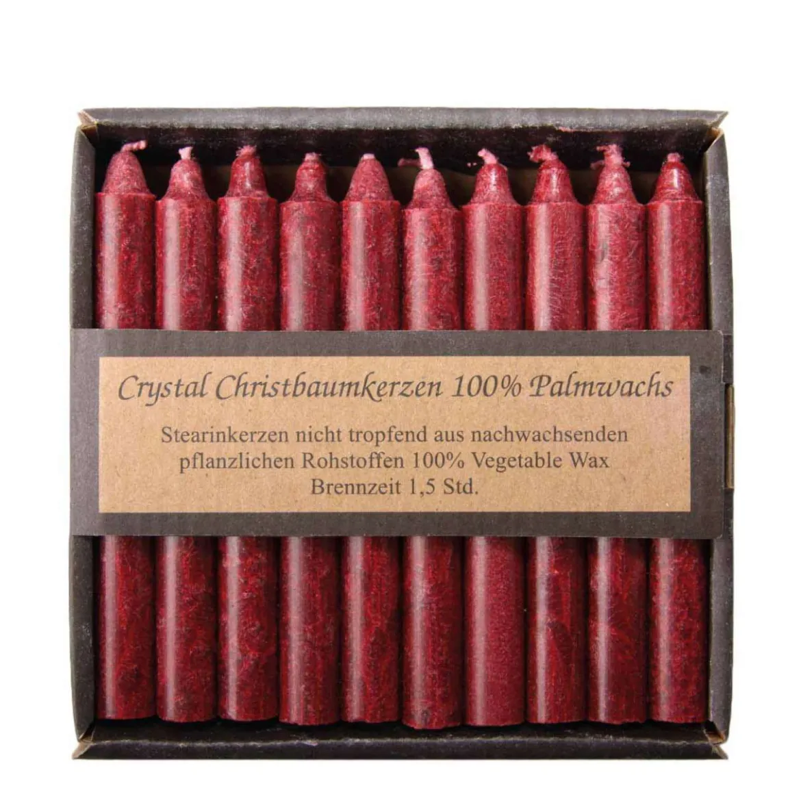 Christbaumkerzen Wachs - 20 Stück in Romantik Rot kaufen