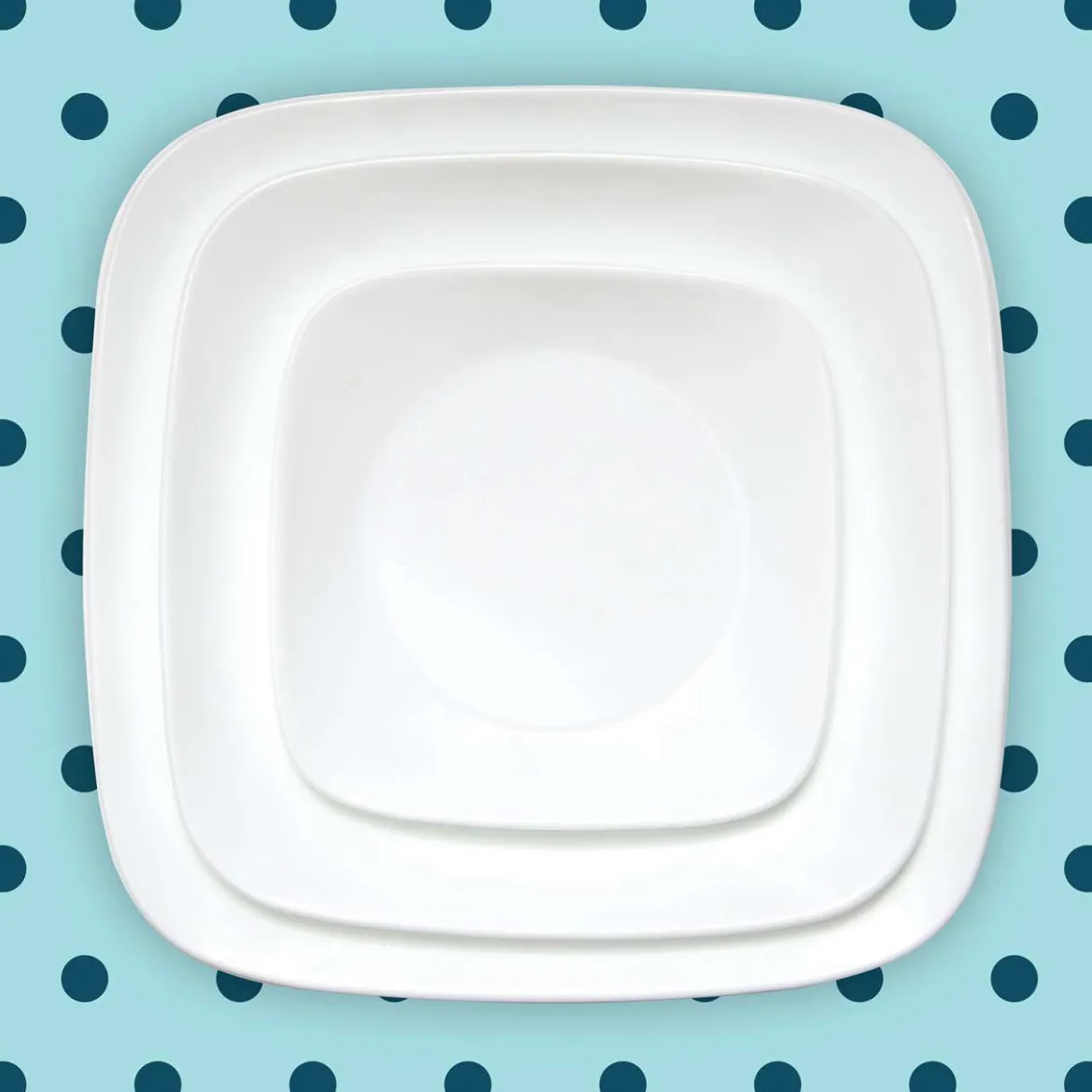 Corelle Glas Geschirr Set weiß - elegantes Design, 12-teilig