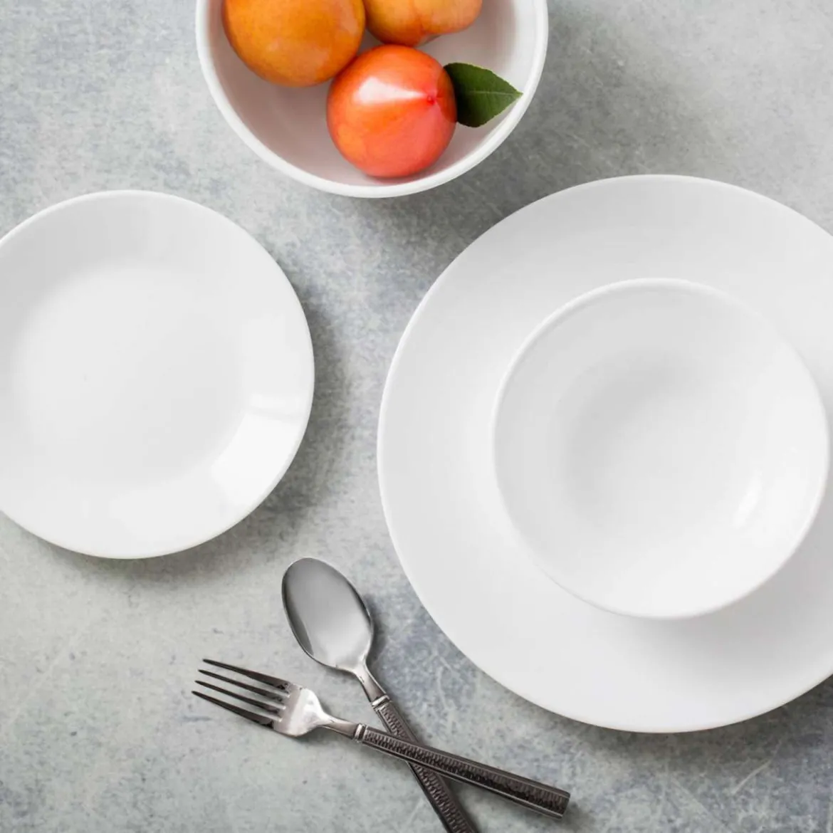 Corelle weißer Teller 26 cm: kratzfest & spülmaschinenfest