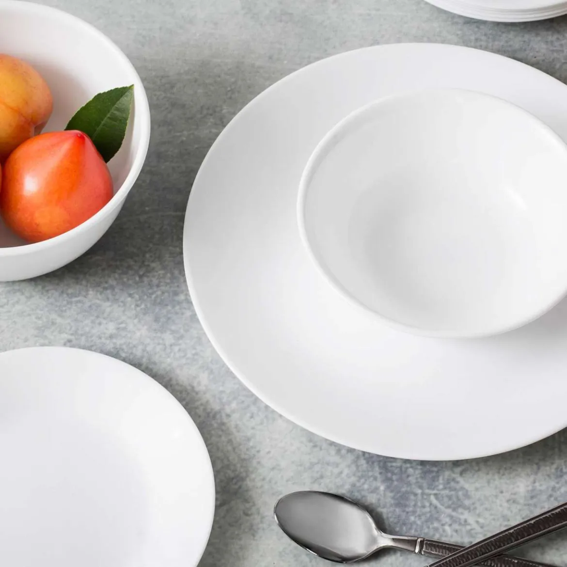 Corelle weißer Teller 26 cm: kratzfest & spülmaschinenfest