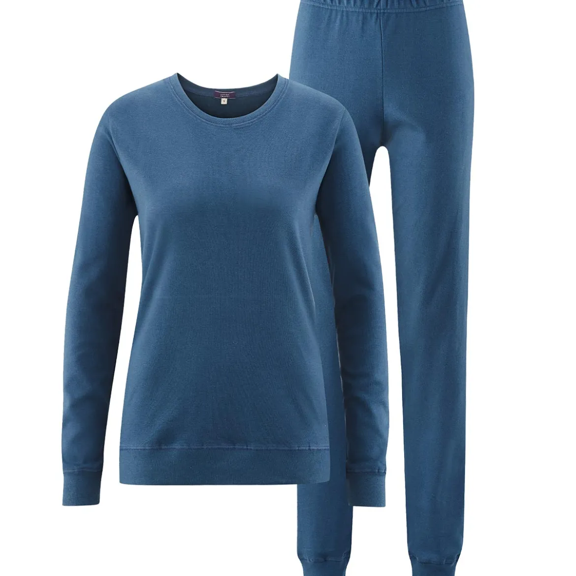 Damen Schlafanzug mit Bündchen, Bio Baumwolle