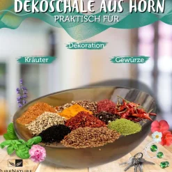 Dekoschale aus Horn oval, nützlich und sehr dekorativ