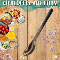 Eierlöffel aus Horn nicht nur für Allergiker, 12 cm