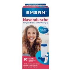 Emsan Nasendusche-Set mit 10 Beuteln Nasenspülsalz