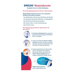Emsan Nasendusche-Set mit 10 Beuteln Nasenspülsalz