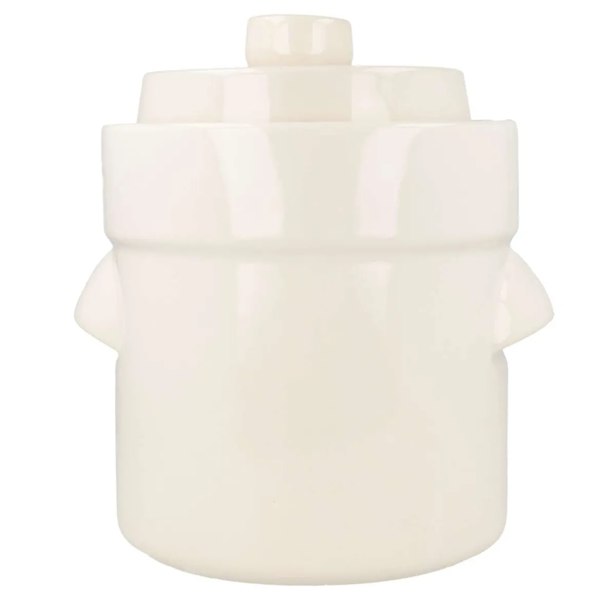 Fermentiertopf Keramik - mit Beschwerungssteinen & Deckel