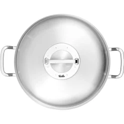 Fissler runder Bräter mit Hochraumdeckel aus 18/10 Edelstahl