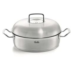 Fissler runder Bräter mit Hochraumdeckel aus 18/10 Edelstahl