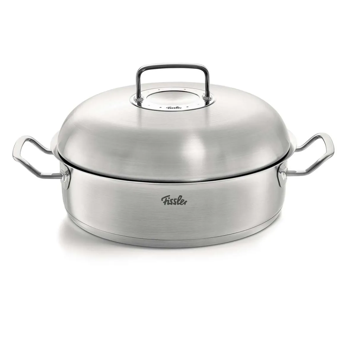 Fissler runder Bräter mit Hochraumdeckel aus 18/10 Edelstahl