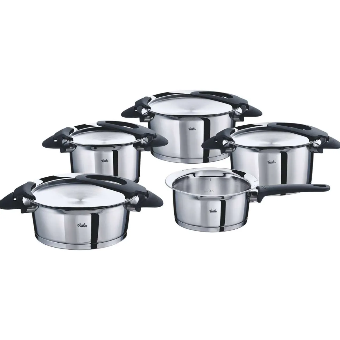 Fissler Topfset Intensa 5-teilig Edelstahl - schonend kochen