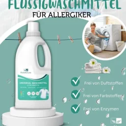 Flüssigwaschmittel für Allergiker ohne Duftstoffe & enzymfrei