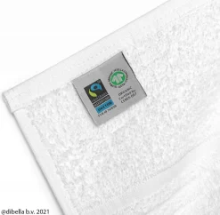 Frottier Badetuch 100x150 cm weiß aus Fair Trade Bio Baumwolle