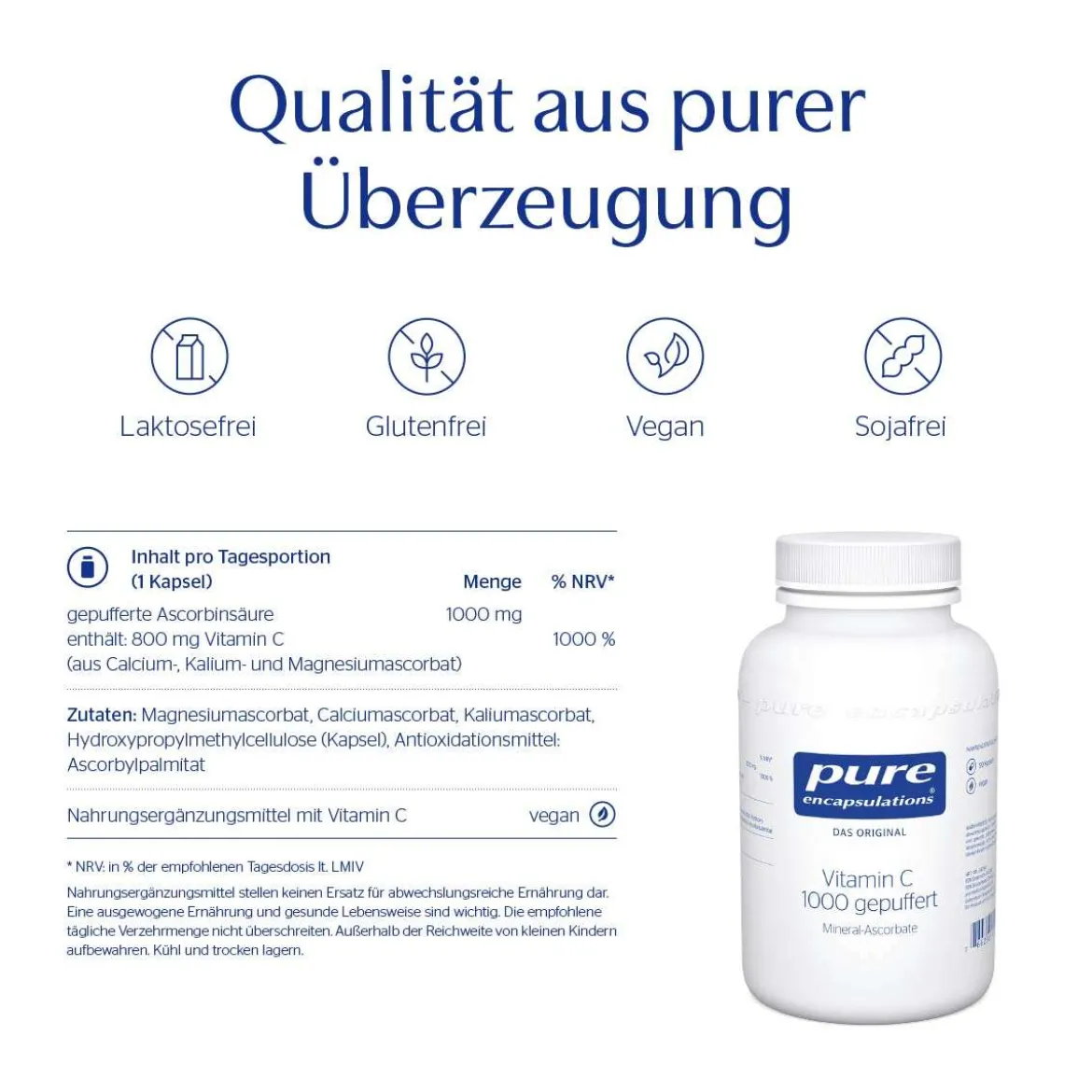 Gepuffertes Vitamin C 1000 mg von Pure Encapsulations