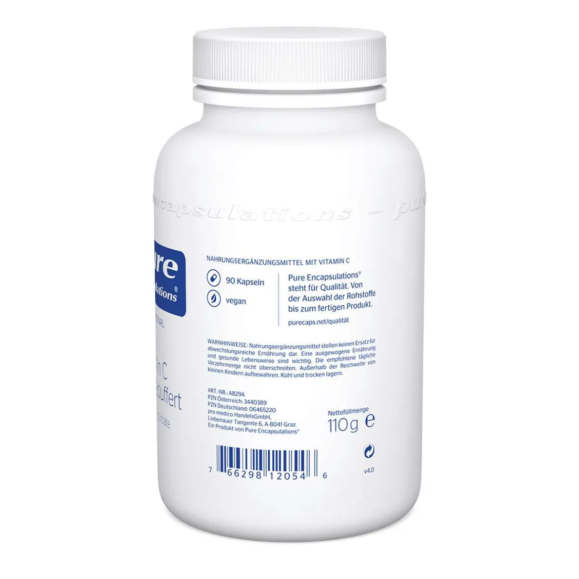 Gepuffertes Vitamin C 1000 mg von Pure Encapsulations