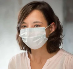 Gesichtsmaske Mundschutz mit Gummibändern gegen Viren, 50 Stück