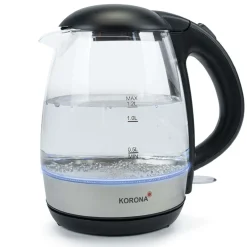 Glas Wasserkocher mit blauer LED Beleuchtung für 1,2 l heißes Wasser