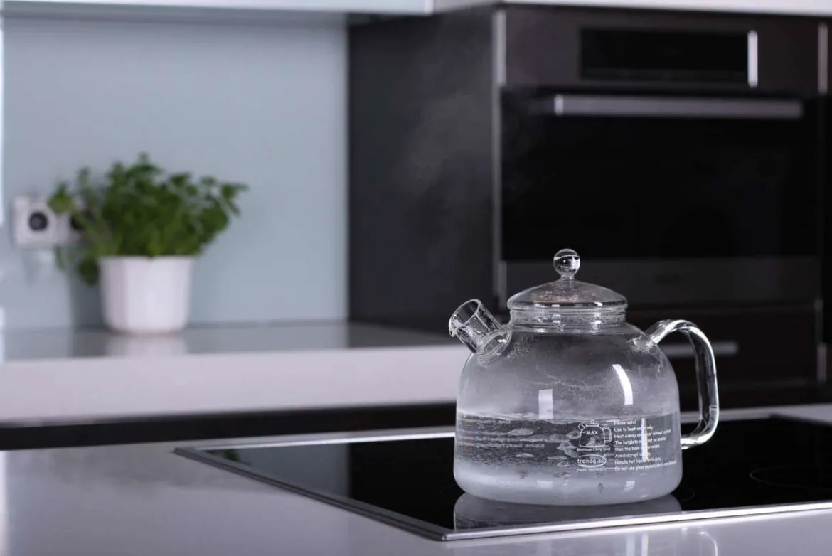 Glas Wasserkocher ohne Plastik - 1,75 Liter Wasser kochen