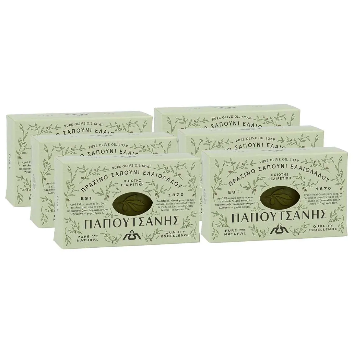 Griechische Olivenölseife kaufen - günstiger Sparpack, 6x125 g