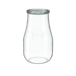 Große Weckgläser mit Glasdeckel im 4er Set in beliebter Tulpenform mit 2700 ml Fassungsvermögen