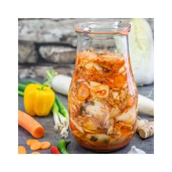 Große Weckgläser mit Glasdeckel im 4er Set in beliebter Tulpenform mit 2700 ml Fassungsvermögen