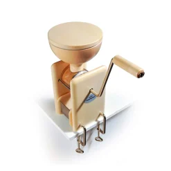 Handgetreidemühle von KoMo: Getreide, Mais und Kichererbsen mahlen