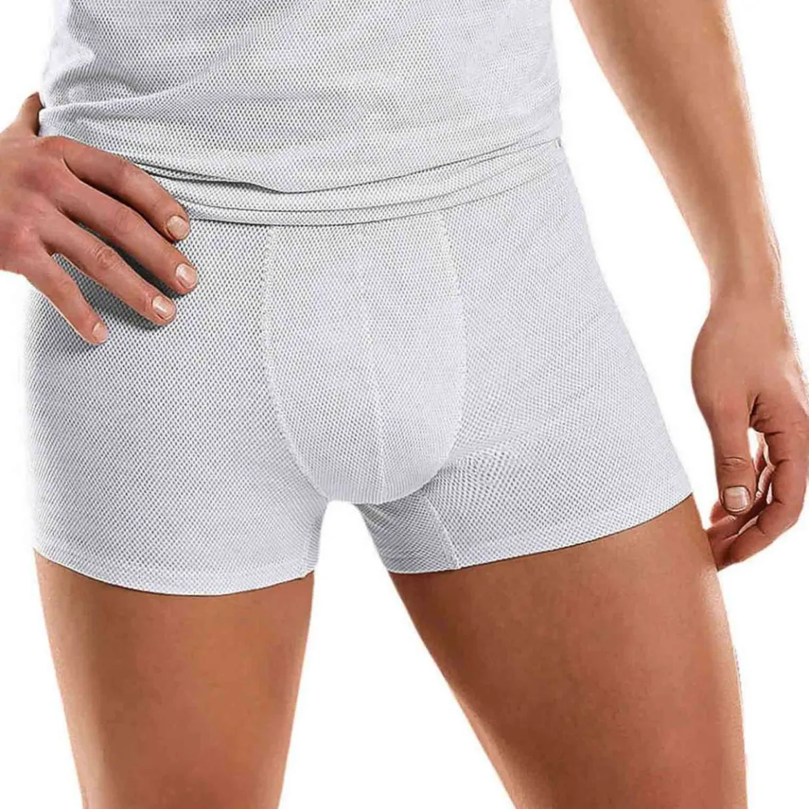 Herren Boxershorts aus Baumwolle & Silber gegen E-Smog