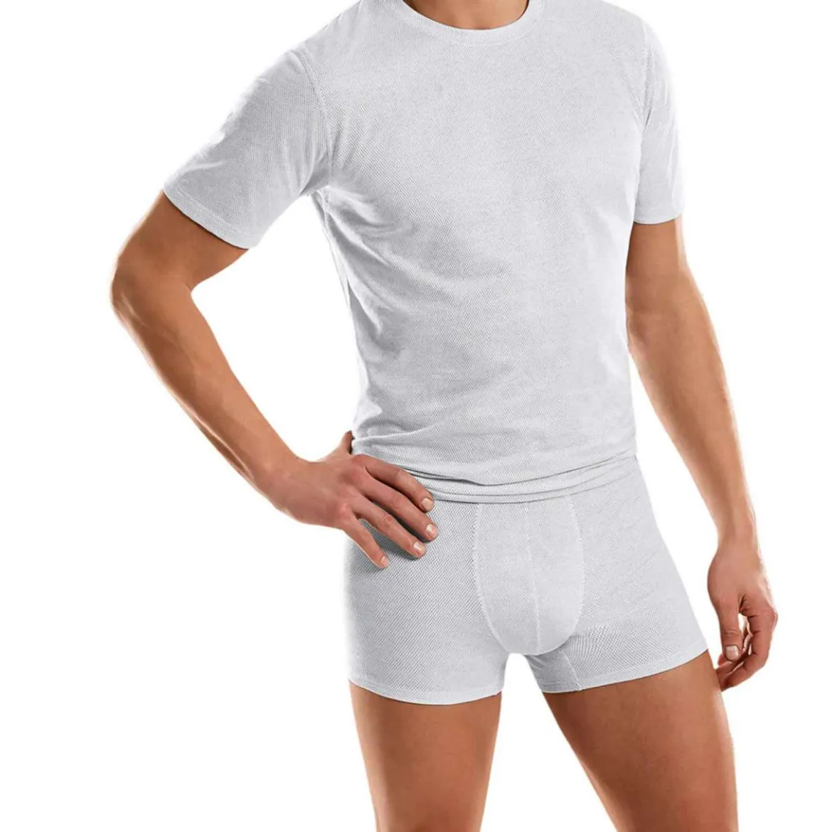 Herren Boxershorts aus Baumwolle & Silber gegen E-Smog