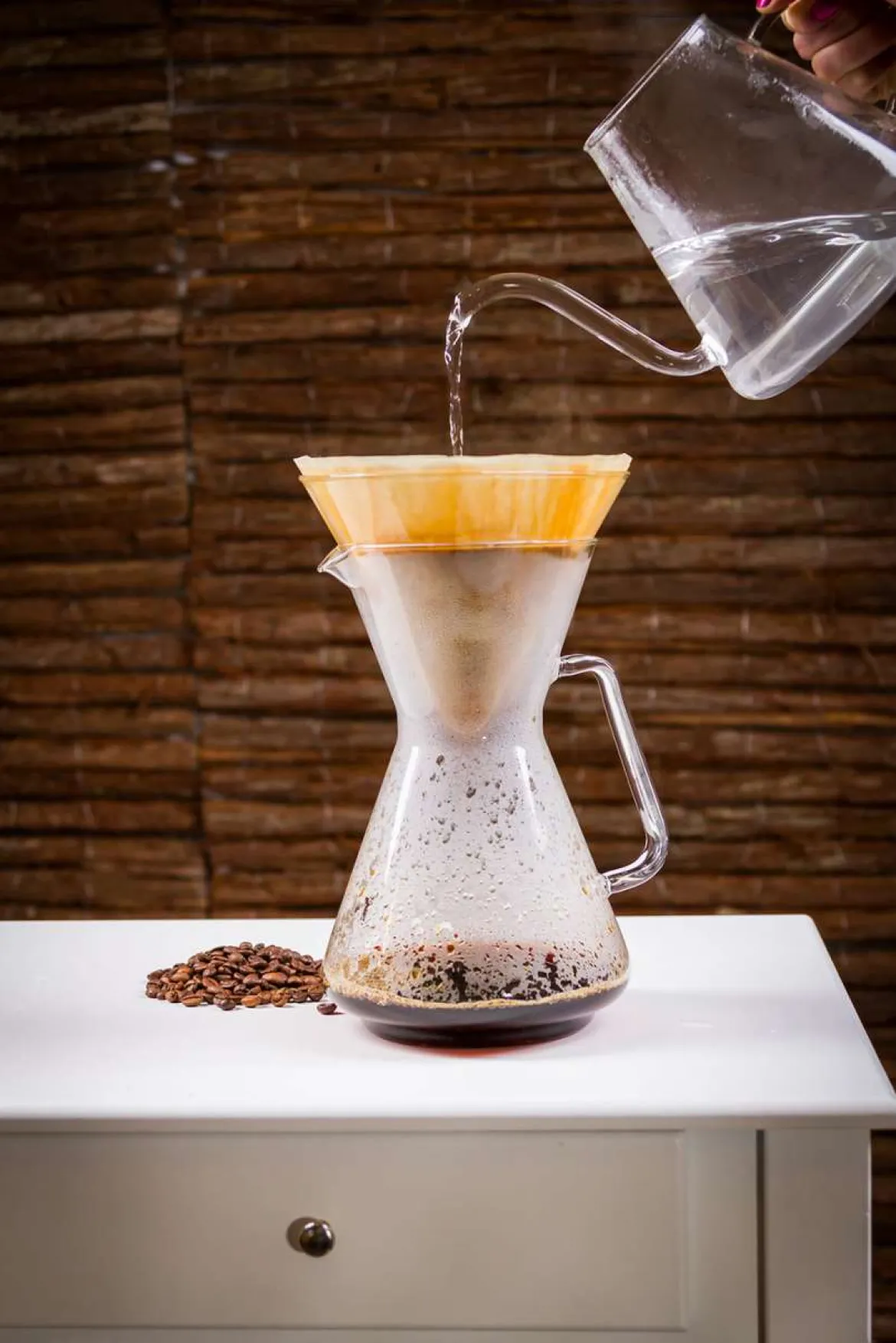 Kaffeebereiter Brasil 1 Liter - mit Glas Kaffeefilter-Halter