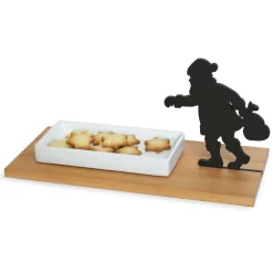 Keksschale von side by side aus Holz und Porzellan