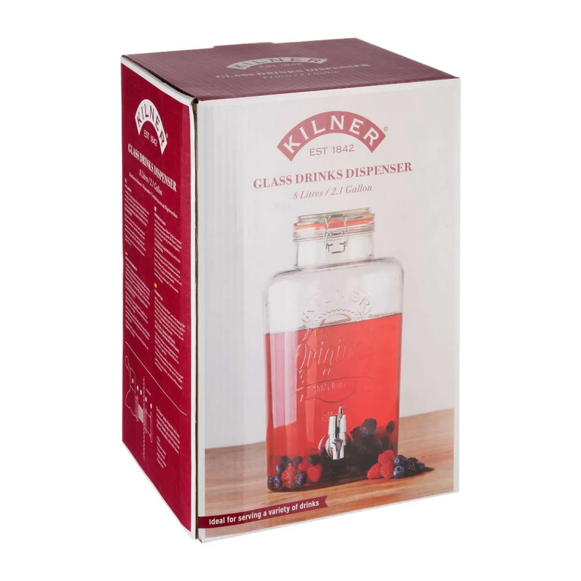 Kilner Getränkespender 5l aus Glas mit Zapfhahn