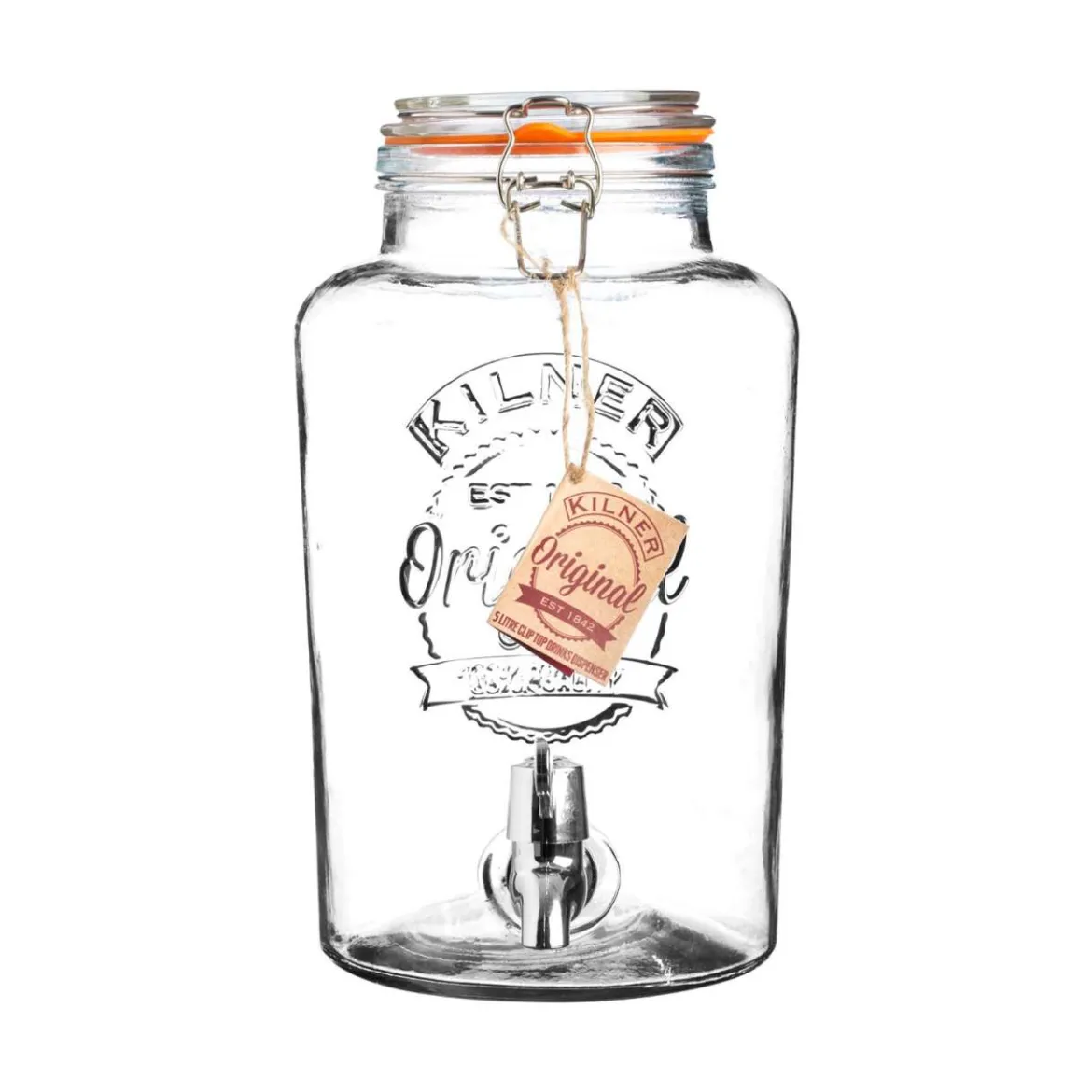 Kilner Getränkespender 5l aus Glas mit Zapfhahn