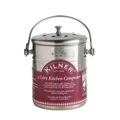 Kilner Tischmülleimer Edelstahl mit Deckel - Retro Style