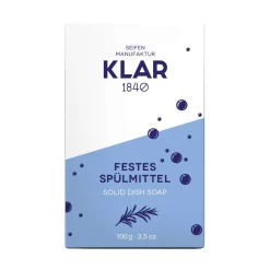 Klar Festes Geschirrspülmittel mit Natron & Rosmarinduft