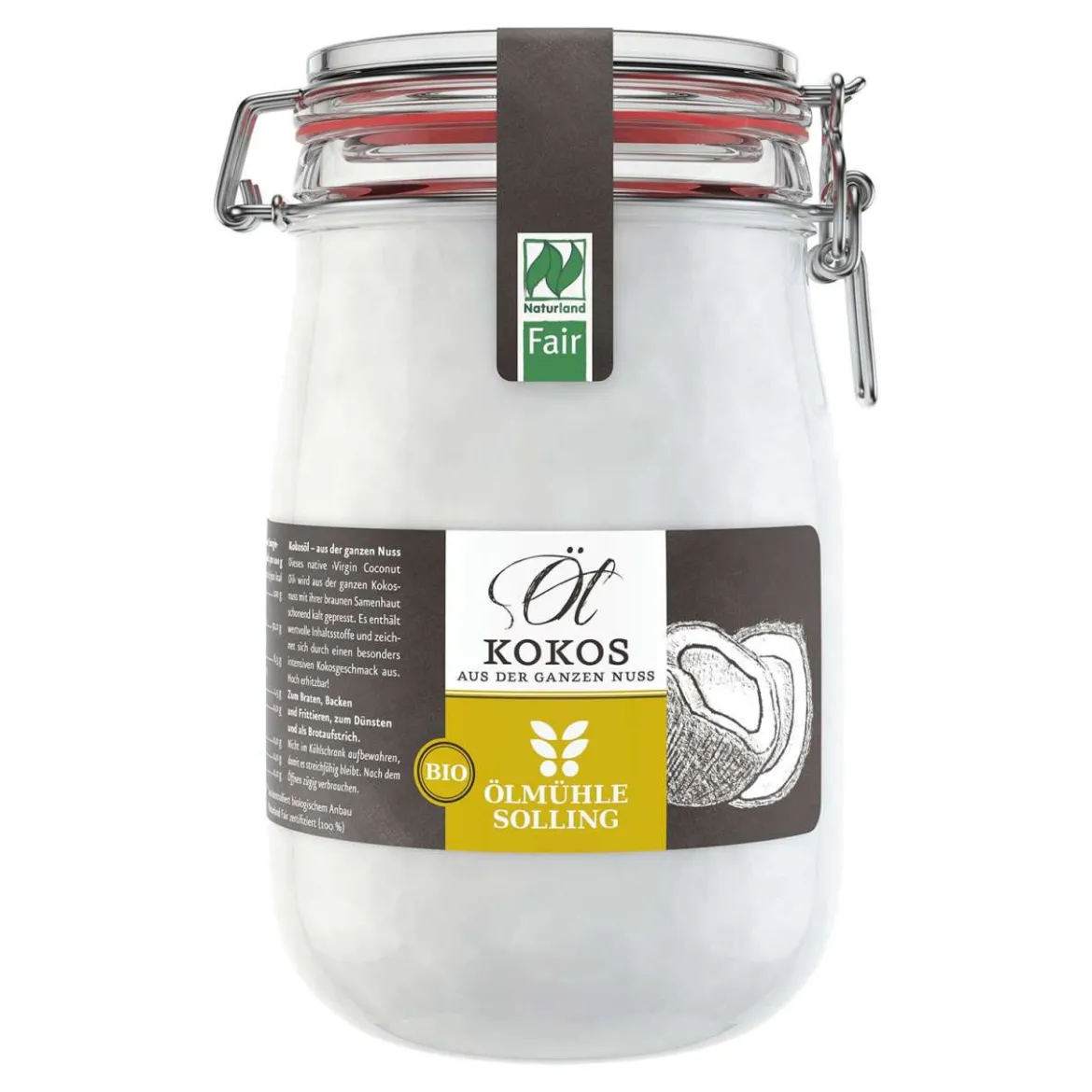 Kokosöl Bio nativ kaufen zum Kochen & Braten - Solling