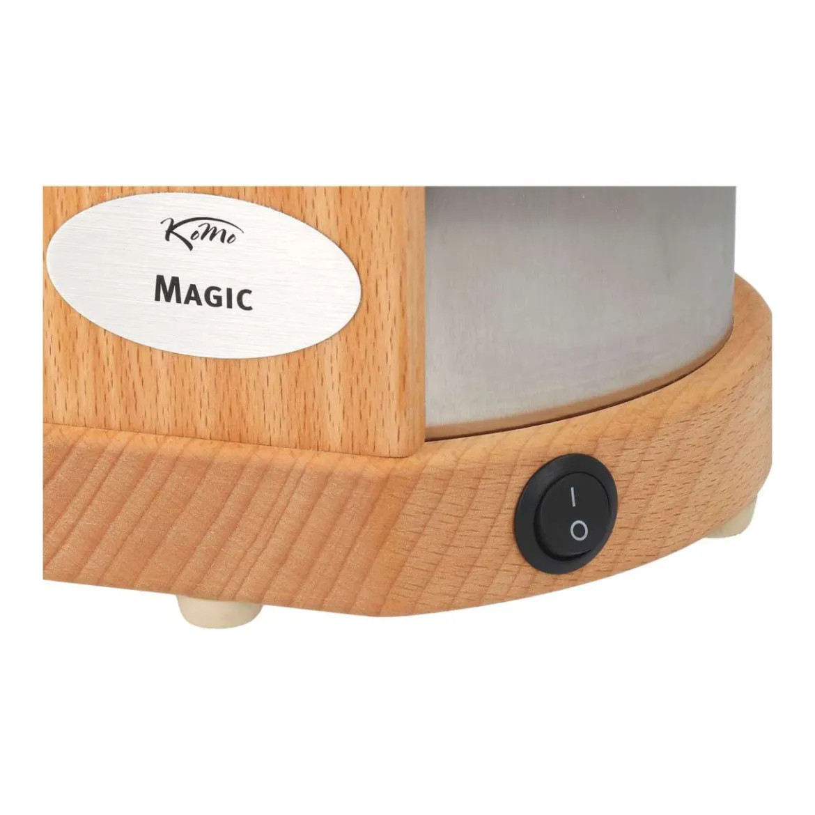 KoMo Fidibus Magic: Getreidemühle Holz - Edelstahl Design