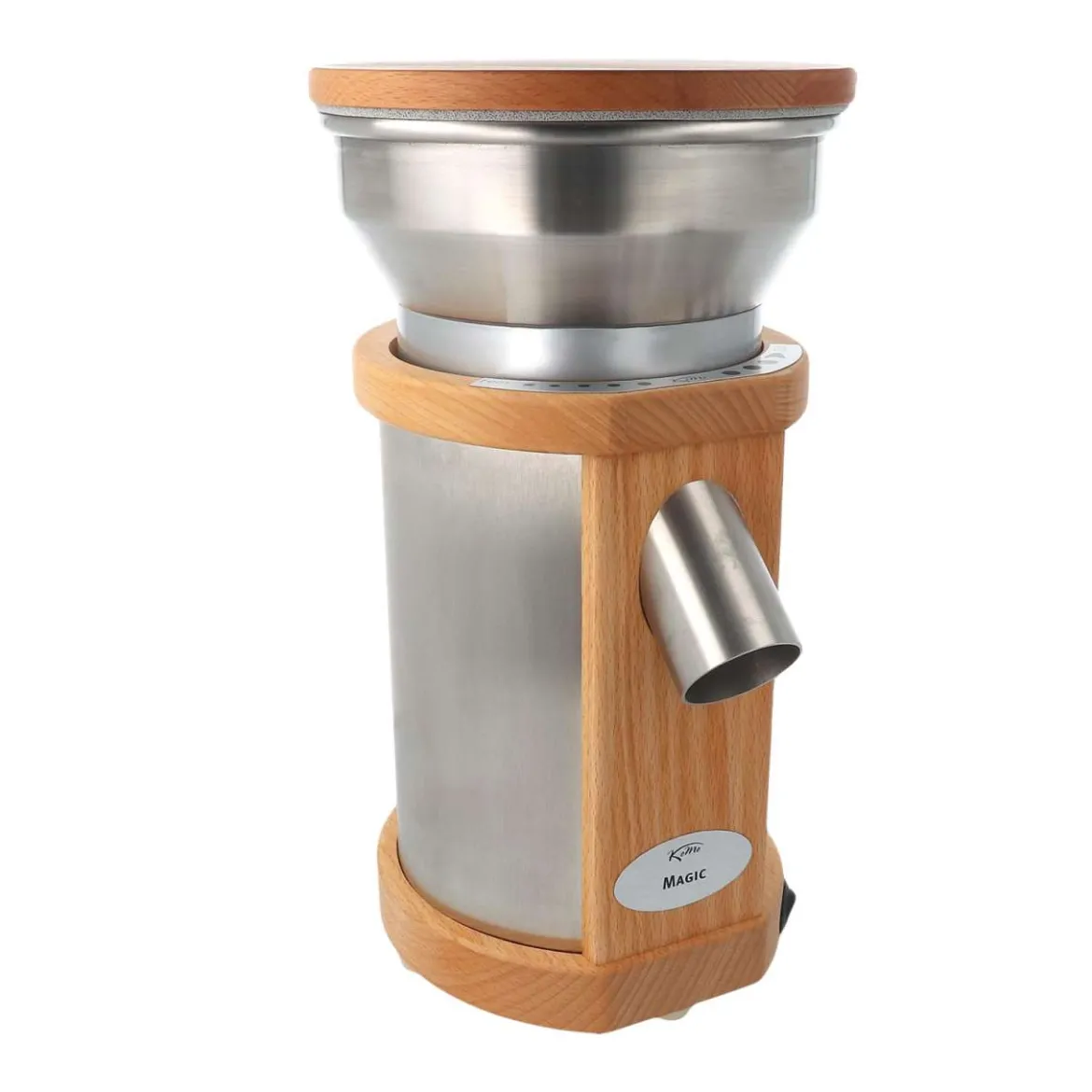 KoMo Fidibus Magic: Getreidemühle Holz - Edelstahl Design
