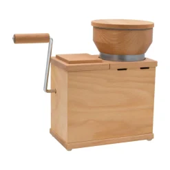 KoMo Getreidemühle Holz Fidifloc 21 - elektrische Mühle mit Handflocker
